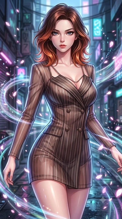 score_9, masterpiece, best quality, ultra-detailed, high-budget anime keyframe, editorial fashion photography, tasteful artistic composition, Korean woman. close-up cowboy shot from the waist and thighs up, the character dominates the composition, fi