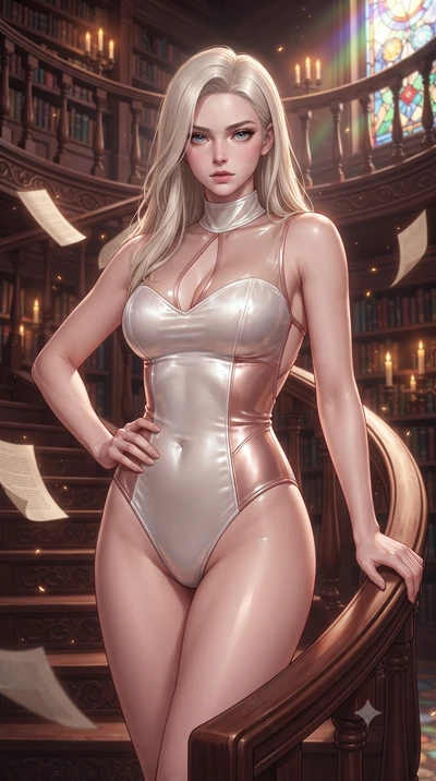 score_9, masterpiece, best quality, ultra-detailed, high-budget anime keyframe, editorial fashion photography, tasteful artistic composition, Caucasian woman. close-up cowboy shot from the waist and thighs up, the character dominates the composition,