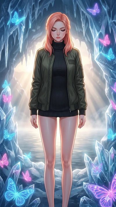 score_9, masterpiece, best quality, ultra-detailed, high-budget anime keyframe, editorial fashion photography, tasteful artistic composition, Japanese woman. cowboy shot from the thighs up, character and outfit filling the frame for maximum editorial