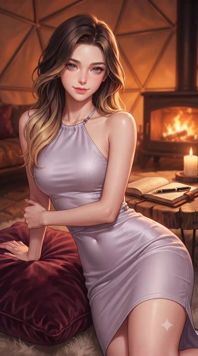 score_9, masterpiece, best quality, ultra-detailed, high-budget anime keyframe, editorial fashion photography, tasteful artistic composition, Korean woman. close-up cowboy shot from the waist and thighs up, the character dominates the composition, fi