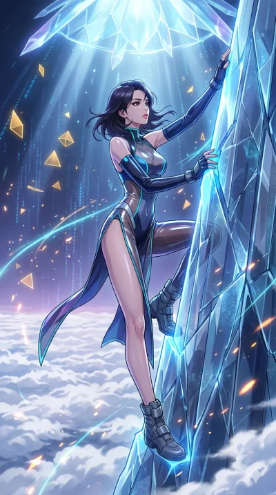 score_9, masterpiece, best quality, ultra-detailed, High-budget Anime Keyframe, vibrant colors, fluid line-art, expressive lighting, cinematic composition, Ufotable-style visual effects, top-tier animation quality, Korean woman with idol-like refined