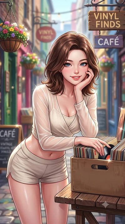score_9, masterpiece, best quality, ultra-detailed, high-budget anime keyframe, editorial fashion photography, tasteful artistic composition, Korean woman. close-up cowboy shot from the waist and thighs up, the character dominates the composition, fi