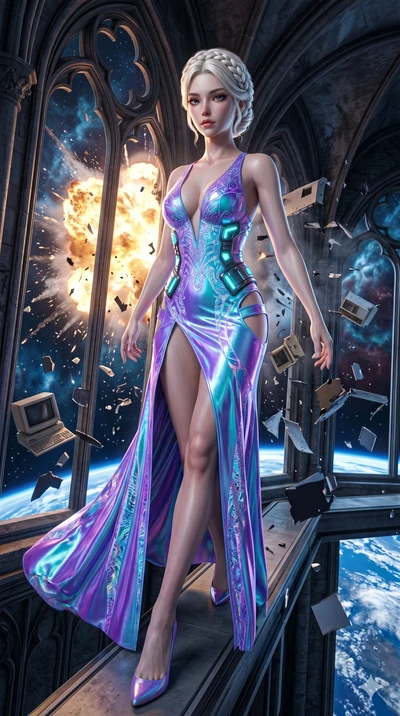 score_9, masterpiece, best quality, ultra-detailed, Photorealistic 8k CG, masterpiece, hyper-realistic SSS skin texture, cinematic ray-tracing, every pore and strand of hair rendered with extreme precision, 8k resolution, Korean woman with idol-like 
