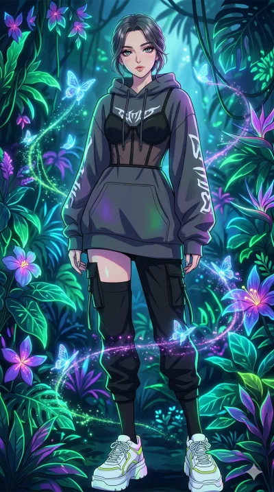score_9, masterpiece, best quality, ultra-detailed, High-budget Anime Keyframe, vibrant colors, fluid line-art, expressive lighting, cinematic composition, Ufotable-style visual effects, top-tier animation quality, Japanese woman with delicate and el