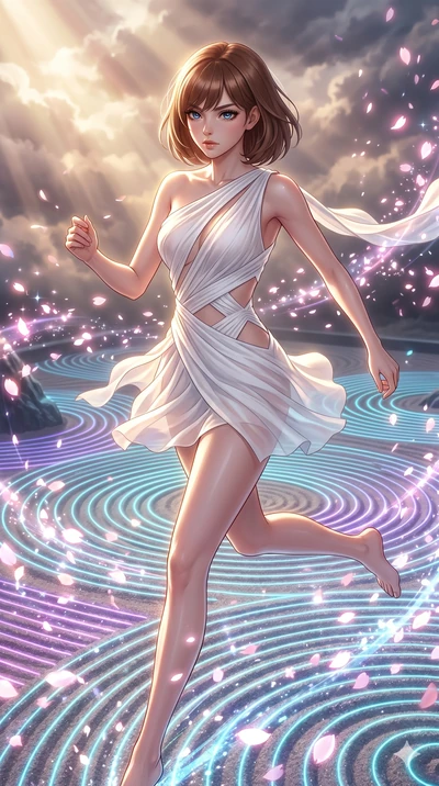 score_9, masterpiece, best quality, ultra-detailed, high-budget anime keyframe, editorial fashion photography, tasteful artistic composition, Caucasian woman, strictly human ears. upper body close-up from the thighs up, character filling the screen f