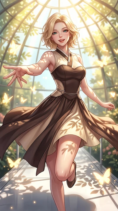 score_9, masterpiece, best quality, ultra-detailed, high-budget anime keyframe, editorial fashion photography, tasteful artistic composition, Caucasian woman. close-up cowboy shot from the waist and thighs up, the character dominates the composition,