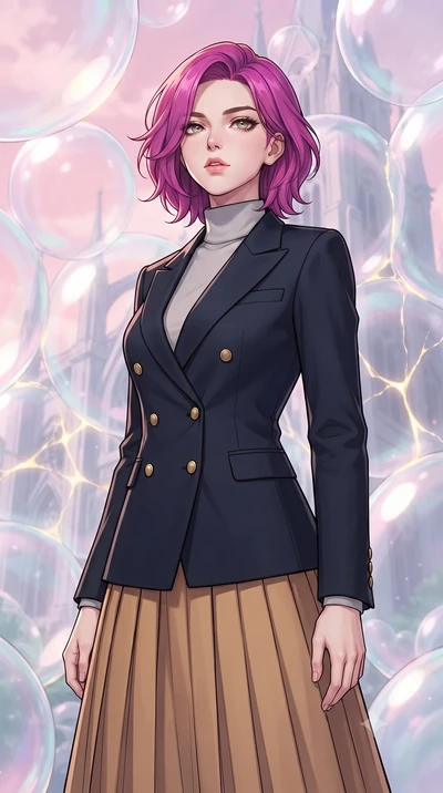 score_9, masterpiece, best quality, ultra-detailed, high-budget anime keyframe, gorgeous anime illustration, with clean line-art and distinct ink outlines, Caucasian woman, strictly human ears. close-up cowboy shot from the waist and thighs up, the c