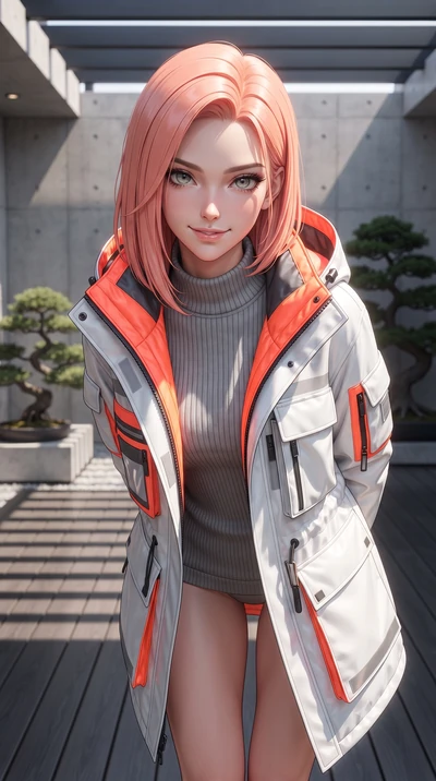 score_9, masterpiece, best quality, ultra-detailed, high-budget anime keyframe, editorial fashion photography, tasteful artistic composition, Japanese woman woman. close-up cowboy shot from the waist and thighs up, the character dominates the composi