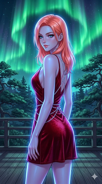 score_9, masterpiece, best quality, ultra-detailed, high-budget anime keyframe, editorial fashion photography, tasteful artistic composition, Japanese woman. cowboy shot from the thighs up, character and outfit filling the frame for maximum editorial