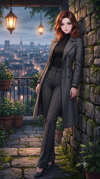score_9, masterpiece, best quality, ultra-detailed, high-budget anime keyframe, tasteful artistic composition, Korean woman. low angle full-body shot from head to toe showing her feet, filling the entire 9:16 vertical frame with her statuesque presen