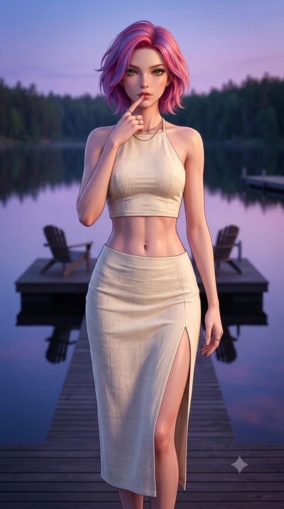score_9, masterpiece, best quality, ultra-detailed, high-budget anime keyframe, editorial fashion photography, tasteful artistic composition, Caucasian woman woman. close-up cowboy shot from the waist and thighs up, the character dominates the compos