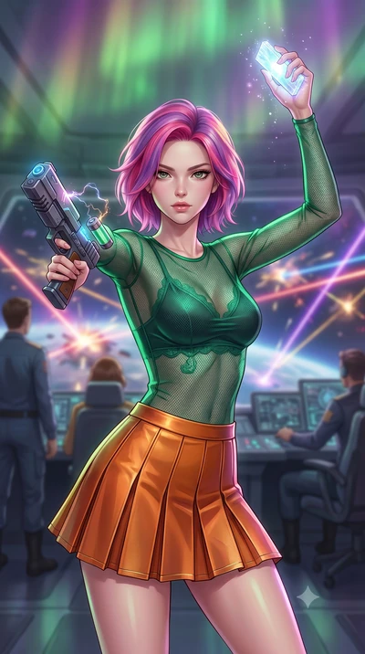 score_9, masterpiece, best quality, ultra-detailed, high-budget anime keyframe, editorial fashion photography, tasteful artistic composition, Caucasian woman, strictly human ears. close-up cowboy shot from the waist and thighs up, the character domin