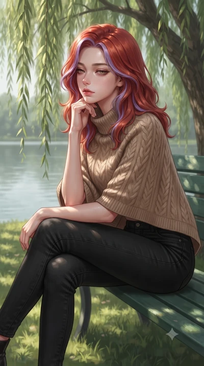 score_9, masterpiece, best quality, ultra-detailed, high-budget anime keyframe, editorial fashion photography, tasteful artistic composition, Caucasian woman woman. close-up cowboy shot from the waist and thighs up, the character dominates the compos