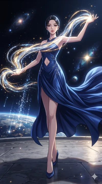 score_9, masterpiece, best quality, ultra-detailed, High-budget Anime Keyframe, vibrant colors, fluid line-art, expressive lighting, cinematic composition, Ufotable-style visual effects, top-tier animation quality, Korean woman with idol-like refined