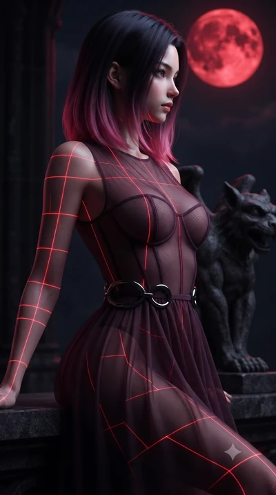 score_9, masterpiece, best quality, ultra-detailed, high-budget anime keyframe, editorial fashion photography, tasteful artistic composition, Korean woman. close-up cowboy shot from the waist and thighs up, the character dominates the composition, fi
