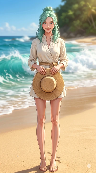 score_9, masterpiece, best quality, ultra-detailed, high-budget anime keyframe, editorial fashion photography, tasteful artistic composition, Japanese woman. low angle full-body shot from head to toe showing her feet, filling the entire 9:16 vertical
