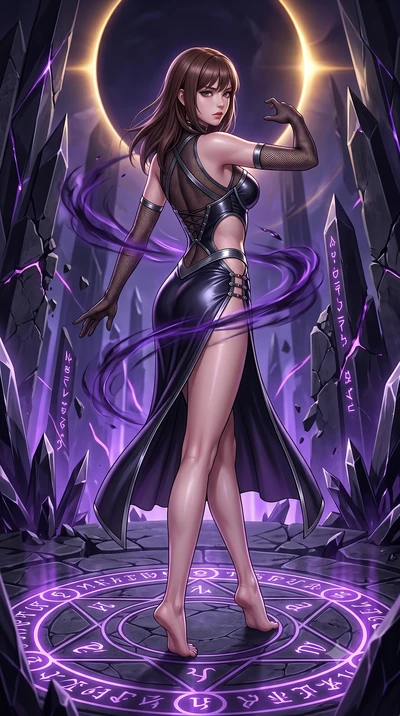 score_9, masterpiece, best quality, ultra-detailed, high-budget anime keyframe, semi-realistic 3D game render, editorial fashion photography, tasteful artistic composition, Korean woman. low angle full-body shot from head to toe showing her feet, fil