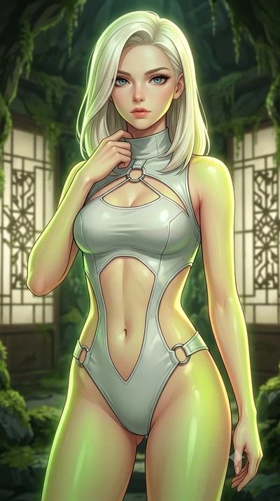 score_9, masterpiece, best quality, ultra-detailed, high-budget anime keyframe, editorial fashion photography, tasteful artistic composition, Caucasian woman. close-up cowboy shot from the waist and thighs up, the character dominates the composition,