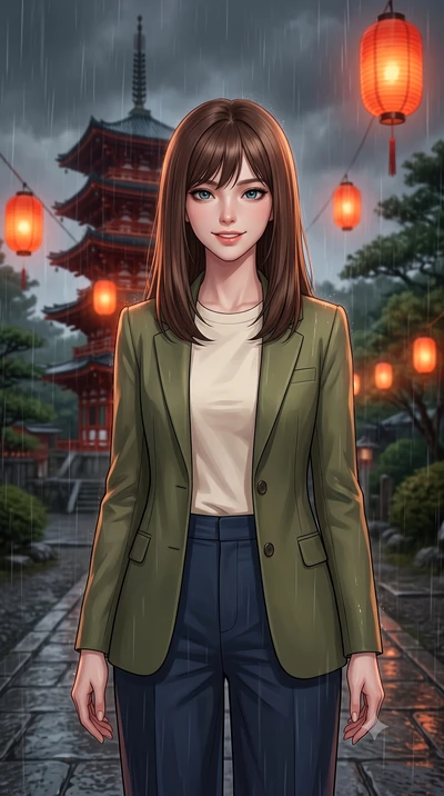 score_9, masterpiece, best quality, ultra-detailed, high-budget anime keyframe, editorial fashion photography, tasteful artistic composition, Korean woman. close-up cowboy shot from the waist and thighs up, the character dominates the composition, fi