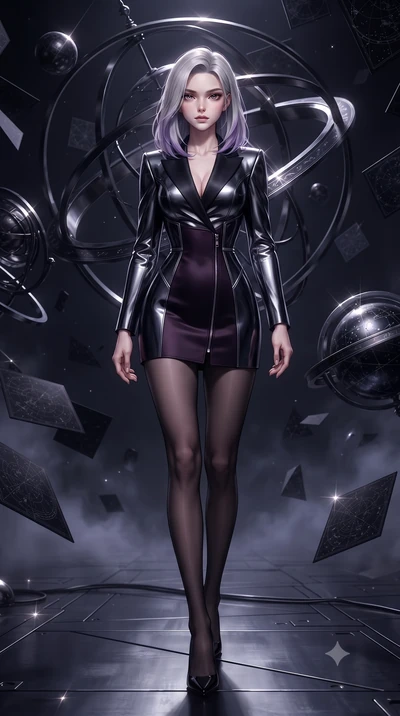 score_9, masterpiece, best quality, ultra-detailed, high-budget anime keyframe, editorial fashion photography, tasteful artistic composition, Caucasian woman. low angle full-body shot from head to toe showing her feet, filling the entire 9:16 vertica