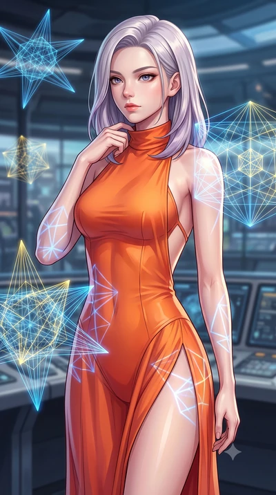 score_9, masterpiece, best quality, ultra-detailed, high-budget anime keyframe, editorial fashion photography, tasteful artistic composition, Caucasian woman. close-up cowboy shot from the waist and thighs up, the character dominates the composition,