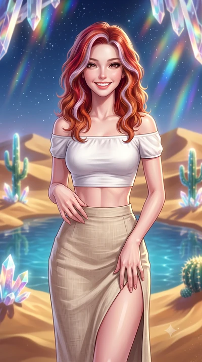 score_9, masterpiece, best quality, ultra-detailed, high-budget anime keyframe, editorial fashion photography, tasteful artistic composition, Caucasian woman, strictly human ears. close-up cowboy shot from the waist and thighs up, the character domin