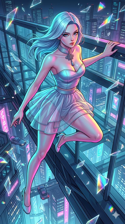 score_9, masterpiece, best quality, ultra-detailed, high-budget anime keyframe, editorial fashion photography, tasteful artistic composition, Korean woman. upper body close-up from the thighs up, character filling the screen for maximum presence. lea