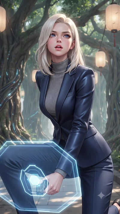 score_9, masterpiece, best quality, ultra-detailed, high-budget anime keyframe, editorial fashion photography, tasteful artistic composition, Caucasian woman. close-up cowboy shot from the waist and thighs up, the character dominates the composition,