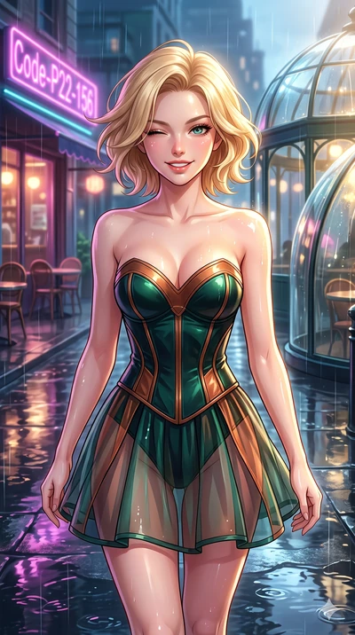 score_9, masterpiece, best quality, ultra-detailed, high-budget anime keyframe, vibrant anime aesthetic, Caucasian woman, strictly human ears. close-up cowboy shot from the waist and thighs up, the character dominates the composition, filling the fra