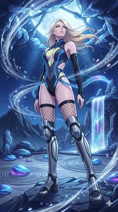 score_9, masterpiece, best quality, ultra-detailed, High-budget Anime Keyframe, vibrant colors, fluid line-art, expressive lighting, cinematic composition, Ufotable-style visual effects, top-tier animation quality, Caucasian woman with pale skin, blo