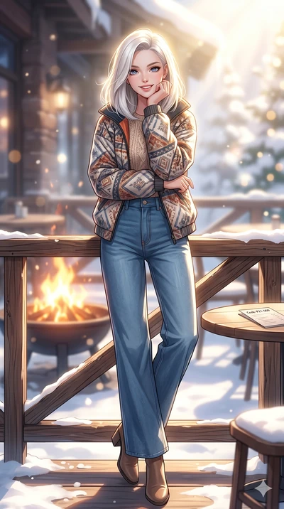 score_9, masterpiece, best quality, ultra-detailed, high-budget anime keyframe, vibrant anime aesthetic, Caucasian woman, strictly human ears. low angle full-body shot from head to toe showing her feet, filling the entire 9:16 vertical frame with her