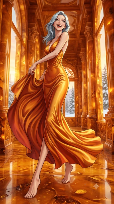 score_9, masterpiece, best quality, ultra-detailed, high-budget anime keyframe, editorial fashion photography, tasteful artistic composition, Korean woman. low angle full-body shot from head to toe showing her feet, filling the entire 9:16 vertical f