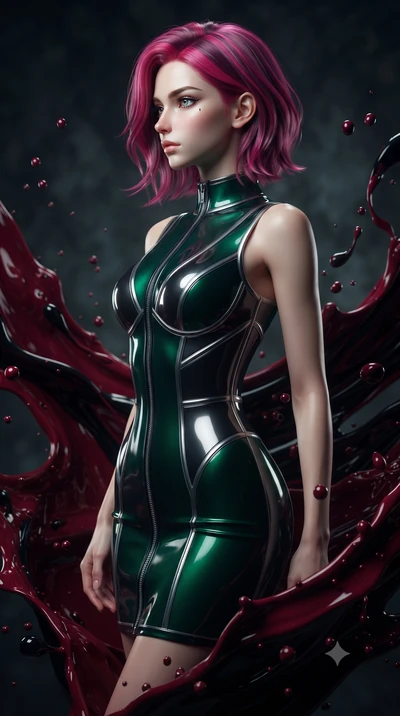score_9, masterpiece, best quality, ultra-detailed, high-budget anime keyframe, editorial fashion photography, tasteful artistic composition, Caucasian woman. close-up cowboy shot from the waist and thighs up, the character dominates the composition,