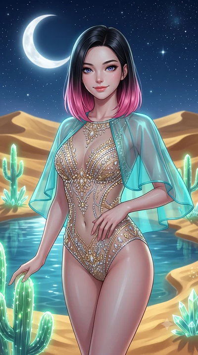 score_9, masterpiece, best quality, ultra-detailed, high-budget anime keyframe, editorial fashion photography, tasteful artistic composition, Korean woman. close-up cowboy shot from the waist and thighs up, the character dominates the composition, fi