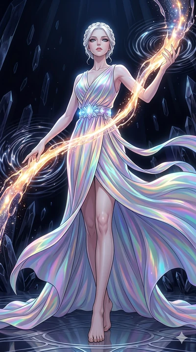 score_9, masterpiece, best quality, ultra-detailed, High-budget Anime Keyframe, vibrant colors, fluid line-art, expressive lighting, cinematic composition, Ufotable-style visual effects, top-tier animation quality, Caucasian woman with pale skin and 