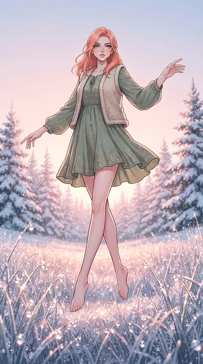score_9, masterpiece, best quality, ultra-detailed, high-budget anime keyframe, gorgeous anime illustration, with clean line-art and distinct ink outlines, Japanese woman. low angle full-body shot from head to toe showing her feet, filling the entire
