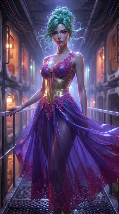 score_9, masterpiece, best quality, ultra-detailed, high-budget anime keyframe, editorial fashion photography, tasteful artistic composition, realistic cosplay photography, Japanese woman. close-up cowboy shot from the waist and thighs up, the charac