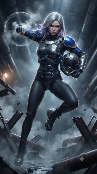 score_9, masterpiece, best quality, ultra-detailed, high-budget anime keyframe, editorial fashion photography, tasteful artistic composition, Caucasian woman. low angle full-body shot from head to toe showing her feet, filling the entire 9:16 vertica