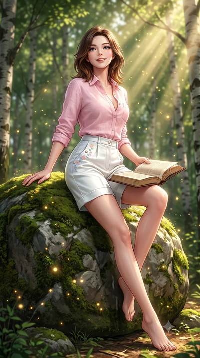 score_9, masterpiece, best quality, ultra-detailed, high-budget anime keyframe, semi-realistic 3D game render, editorial fashion photography, tasteful artistic composition, Korean woman. low angle full-body shot from head to toe showing her feet, fil