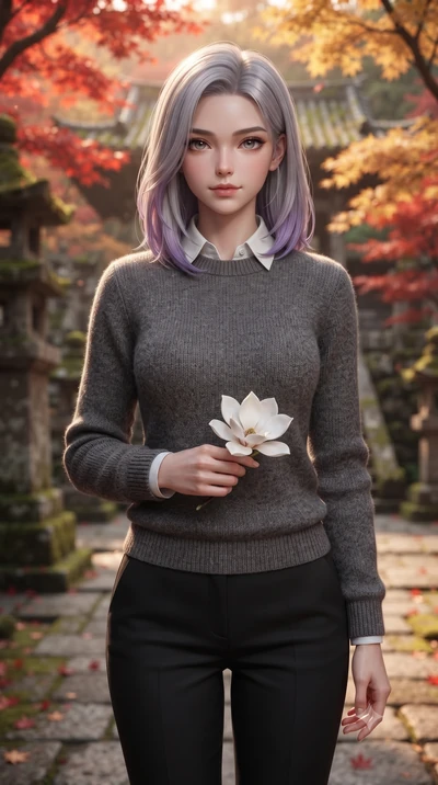score_9, masterpiece, best quality, ultra-detailed, high-budget anime keyframe, editorial fashion photography, tasteful artistic composition, Caucasian woman woman. close-up cowboy shot from the waist and thighs up, the character dominates the compos