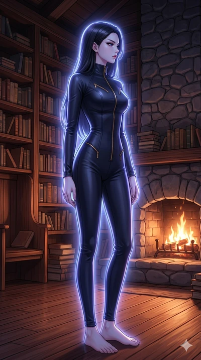 score_9, masterpiece, best quality, ultra-detailed, high-budget anime keyframe, editorial fashion photography, tasteful artistic composition, Korean woman. low angle full-body shot from head to toe showing her feet, filling the entire 9:16 vertical f