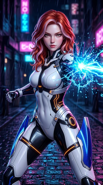 score_9, masterpiece, best quality, ultra-detailed, high-budget anime keyframe, semi-realistic 3D game render, editorial fashion photography, tasteful artistic composition, Caucasian woman. close-up cowboy shot from the waist and thighs up, the chara
