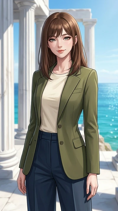 score_9, masterpiece, best quality, ultra-detailed, high-budget anime keyframe, editorial fashion photography, tasteful artistic composition, Korean woman. close-up cowboy shot from the waist and thighs up, the character dominates the composition, fi
