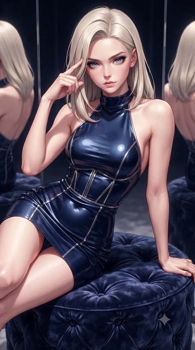 score_9, masterpiece, best quality, ultra-detailed, high-budget anime keyframe, editorial fashion photography, tasteful artistic composition, Caucasian woman. close-up cowboy shot from the waist and thighs up, the character dominates the composition,