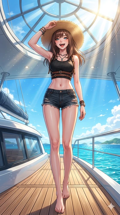 score_9, masterpiece, best quality, ultra-detailed, high-budget anime keyframe, vibrant anime aesthetic, Korean woman. low angle full-body shot from head to toe showing her feet, filling the entire 9:16 vertical frame with her statuesque presence, st
