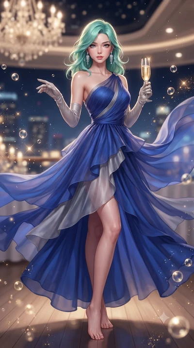 score_9, masterpiece, best quality, ultra-detailed, high-budget anime keyframe, editorial fashion photography, tasteful artistic composition, Japanese woman. low angle full-body shot from head to toe showing her feet, filling the entire 9:16 vertical