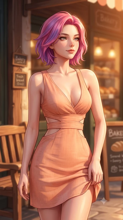 score_9, masterpiece, best quality, ultra-detailed, high-budget anime keyframe, editorial fashion photography, tasteful artistic composition, Caucasian woman woman. close-up cowboy shot from the waist and thighs up, the character dominates the compos