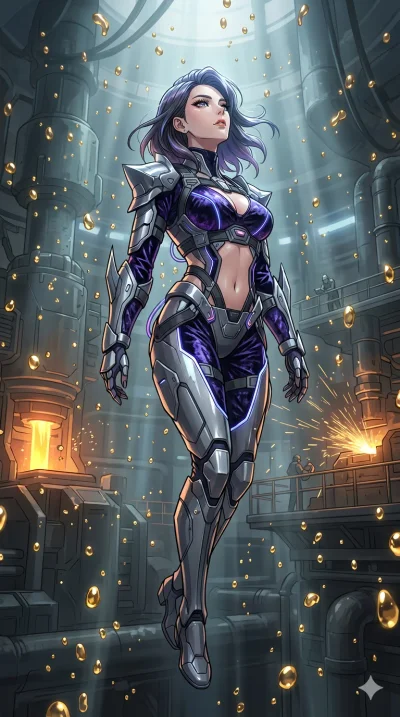 score_9, masterpiece, best quality, ultra-detailed, High-budget Anime Keyframe, vibrant colors, fluid line-art, expressive lighting, cinematic composition, Ufotable-style visual effects, top-tier animation quality, Korean woman with idol-like refined
