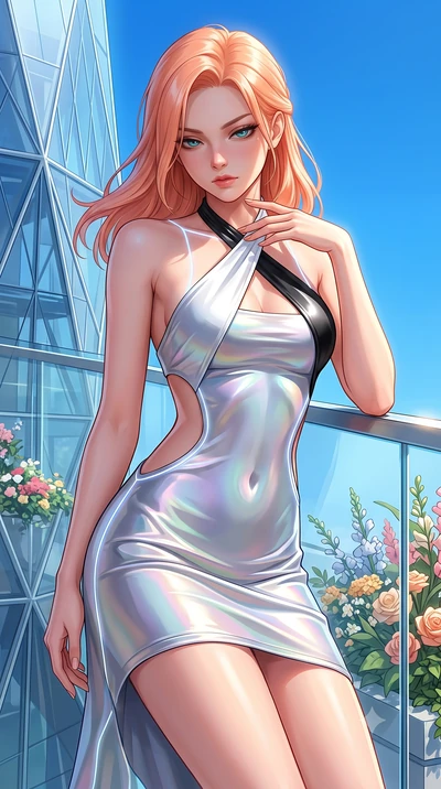 score_9, masterpiece, best quality, ultra-detailed, high-budget anime keyframe, semi-realistic 3D game render, editorial fashion photography, tasteful artistic composition, Japanese woman. close-up cowboy shot from the waist and thighs up, the charac