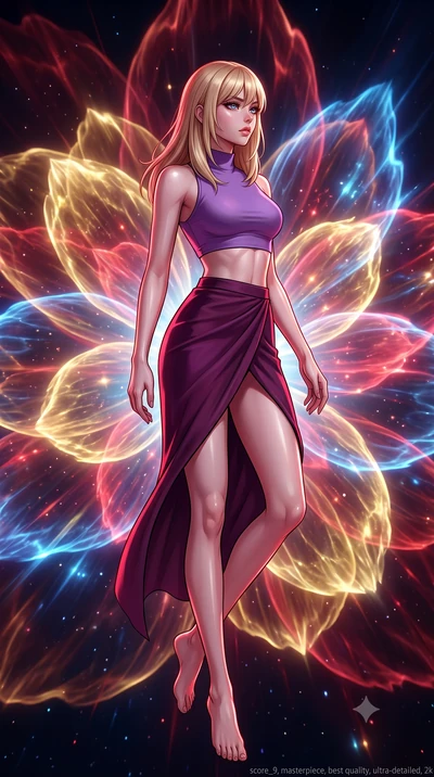 score_9, masterpiece, best quality, ultra-detailed, high-budget anime keyframe, editorial fashion photography, tasteful artistic composition, Japanese woman. low angle full-body shot from head to toe showing her feet, filling the entire 9:16 vertical